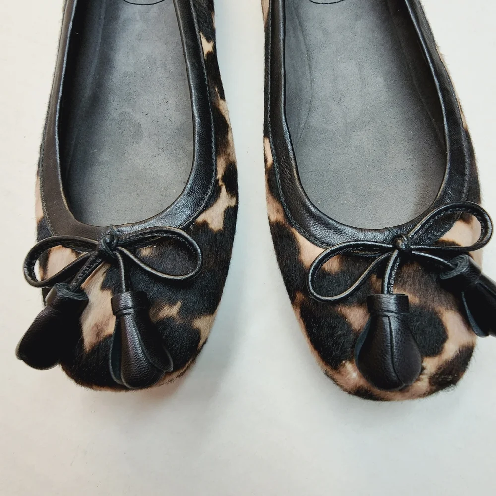 🌸Stuart Weitzman‎ Leopard Print Ballet Flats with Bow 7